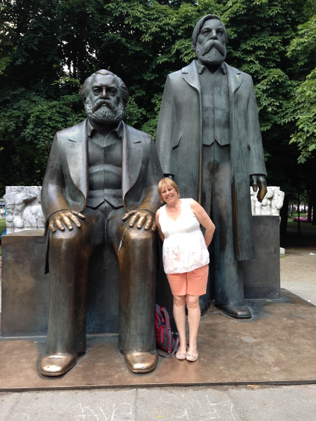 Marx and Engels statue in Berlin. Marx is on the left, unsurprisingly.